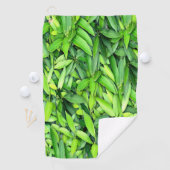Lush Green Blätter Pattern - Natur botanisch Golfhandtuch (Insitu)