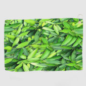 Lush Green Blätter Pattern - Natur botanisch Golfhandtuch (Horizontal)