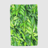 Lush Green Blätter Pattern - Natur botanisch Golfhandtuch (Vorderseite)