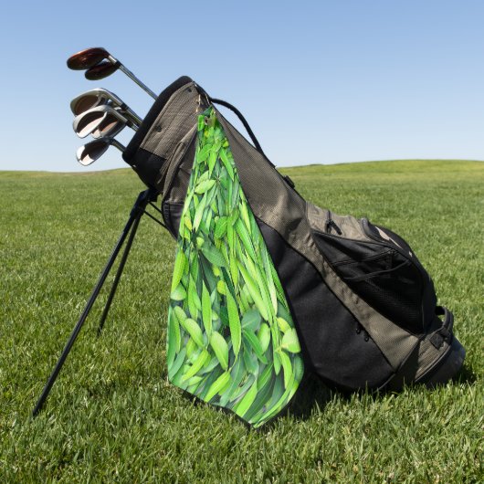 Lush Green Blätter Pattern - Natur botanisch Golfhandtuch (Gras)