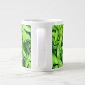 Lush Green Blätter Pattern - Natur botanisch Jumbo-Tasse (Rückseite)