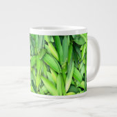 Lush Green Blätter Pattern - Natur botanisch Jumbo-Tasse (Vorderseite Rechts)