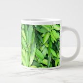 Lush Green Blätter Pattern - Natur botanisch Jumbo-Tasse (Rechts)
