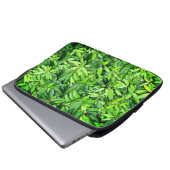 Lush Green Blätter Pattern - Natur botanisch Laptopschutzhülle (Vorne Knopf)