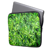 Lush Green Blätter Pattern - Natur botanisch Laptopschutzhülle (Vorderseite Links)