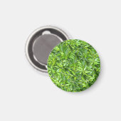 Lush Green Blätter Pattern - Natur botanisch Magnet (Vorderseite/Rückseite)