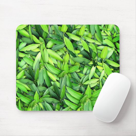 Lush Green Blätter Pattern - Natur botanisch Mousepad (Mit Mouse)
