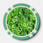 Lush Green Blätter Pattern - Natur botanisch Pokerchips (Rückseite)