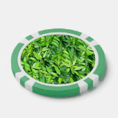 Lush Green Blätter Pattern - Natur botanisch Pokerchips (Einzeln)