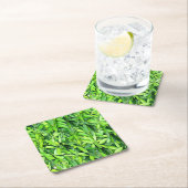 Lush Green Blätter Pattern - Natur botanisch Rechteckiger Pappuntersetzer (Vor Ort)