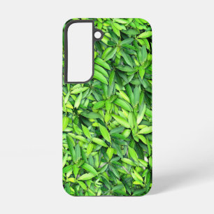 Lush Green Blätter Pattern - Natur botanisch Samsung Galaxy Hülle