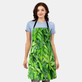 Lush Green Blätter Pattern - Natur botanisch Schürze (Getragen)