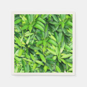 Lush Green Blätter Pattern - Natur botanisch Serviette (Vorderseite)