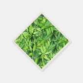 Lush Green Blätter Pattern - Natur botanisch Serviette (Ecke)