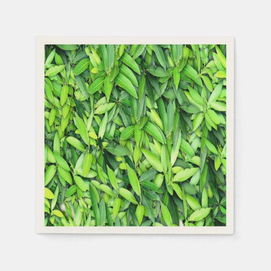 Lush Green Blätter Pattern - Natur botanisch Serviette (Vorderseite)