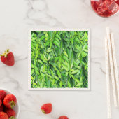 Lush Green Blätter Pattern - Natur botanisch Serviette (Beispiel)