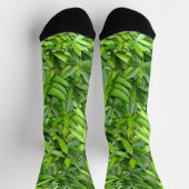 Lush Green Blätter Pattern - Natur botanisch Socken (Oben)