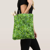 Lush Green Blätter Pattern - Natur botanisch Tasche (Von Nahem)