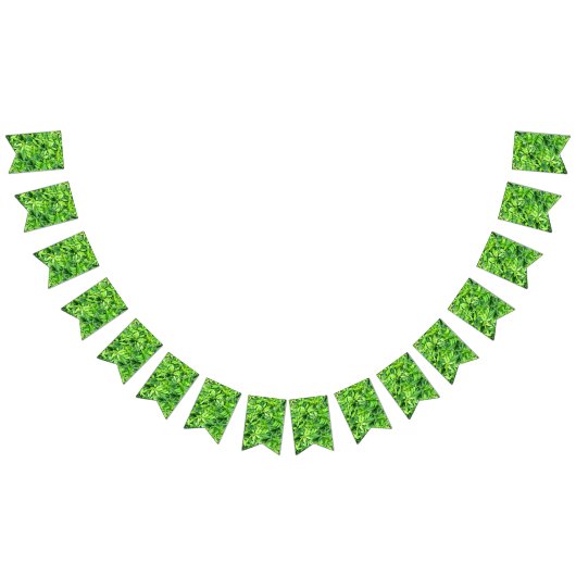 Lush Green Blätter Pattern - Natur botanisch Wimpelkette (Alle)