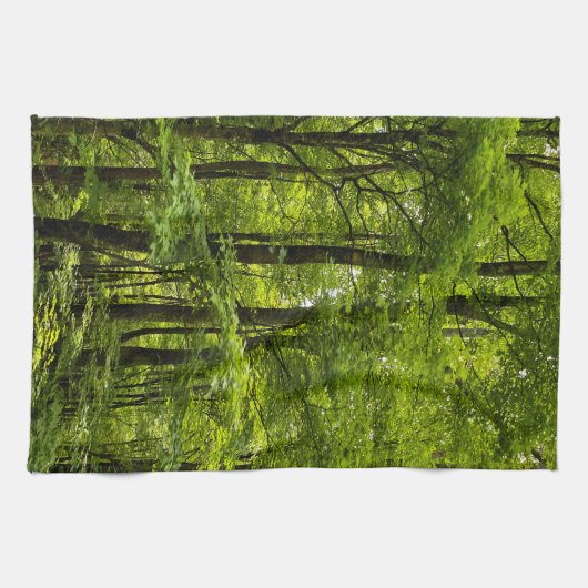 Lush Green Forest Acryllic Print Geschirrtuch (Horizontal)