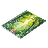 Lush Green Forest | Nature Landscape Watercolor Notizblock (Linke Seite)