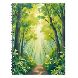 Lush Green Forest | Nature Landscape Watercolor Notizblock