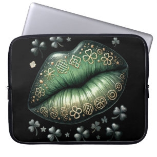 LUSH GREEN IRISH CELTIC LIPS LAPTOPSCHUTZHÜLLE