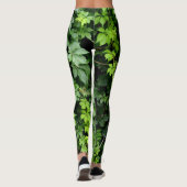 Lush Green Ivy Vine Blätter Fotografisch Leggings (Rückseite)