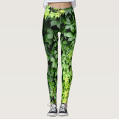 Lush Green Ivy Vine Blätter Fotografisch Leggings (Vorderseite)
