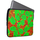 Lush Green Leaf Muster Laptopschutzhülle (Vorne Rechts)