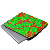 Lush Green Leaf Muster Laptopschutzhülle (Vorne Knopf)