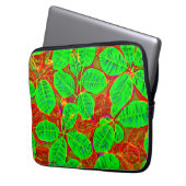 Lush Green Leaf Muster Laptopschutzhülle (Vorderseite Links)
