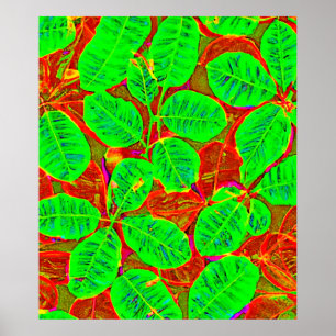 Lush Green Leaf Muster Poster