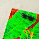 Lush Green Leaf Muster Strandtuch (Beispiel)