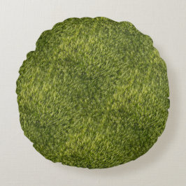Lush Green Moss Rundes Kissen