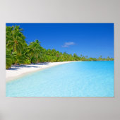 Lush Green Palm Tree Tropical Island Paradies Poster (Vorne)