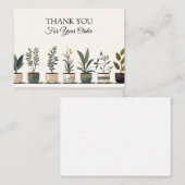 Lush Green Pflanze Vielen Dank Mitteilungskarte (Vorne/Hinten)