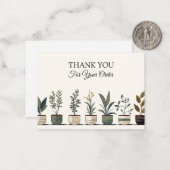 Lush Green Pflanze Vielen Dank Mitteilungskarte (Vorderseite/Rückseite Beispiel)