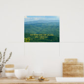 Lush Green Smoky Mtns / Mtns rufen! Poster (Küche)