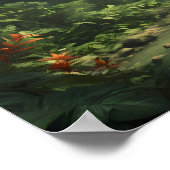 Lush Green Tropical Rainforest Jungle River Poster (Ecke)