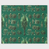 "Lush Green Velvet: Luxury Gift Paper Design" Geschenkpapier (Flach)