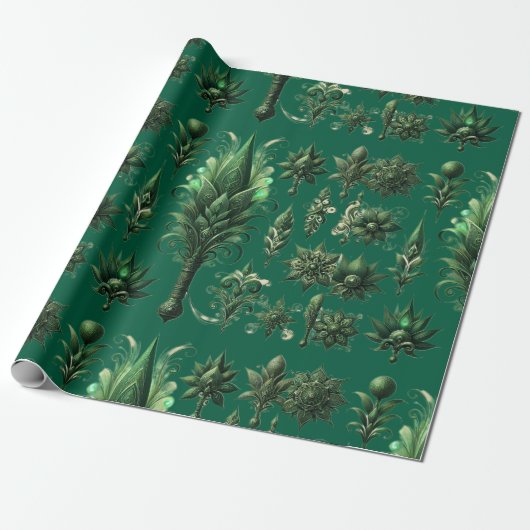 "Lush Green Velvet: Luxury Gift Paper Design" Geschenkpapier (Ungerollt)