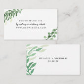 Lush Greenerity wedding RSVP Online-Karte Begleitkarte (Vorne/Hinten)