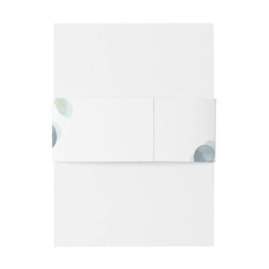 Lush Greenery Faded Eucalyptus Wedding Einladungsbanderole (Rückseitenbeispiel)