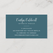 Lush Greenery Rose Gold Geometric Business Card Visitenkarte (Rückseite)