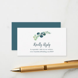 Lush Greenery und Eucalyptus Wedding Website UAWG Begleitkarte