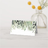 Lush Greenery Vintage Wedding Platzkarte (Rückseite)