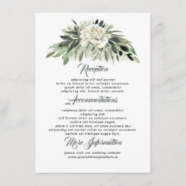 Lush Greenery Wedding Information Guest Begleitkarte