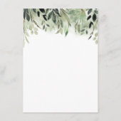 Lush Greenery Wedding Information Guest Begleitkarte (Rückseite)