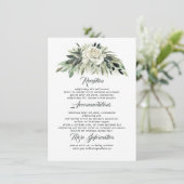 Lush Greenery Wedding Information Guest Begleitkarte (Stehend Vorderseite)
